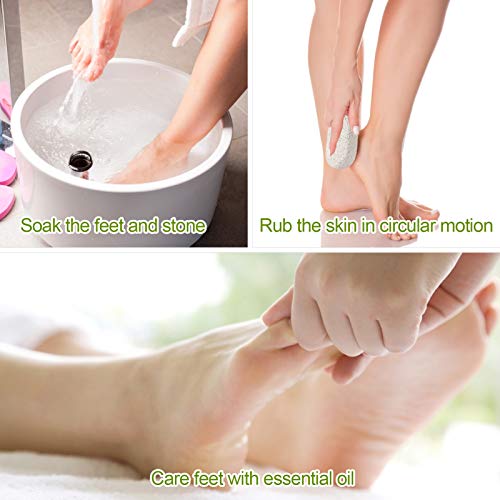 2PCS Natural Pumice Stone, Asqraqo Lava Pedicure Tools Hard Skin Callus Remover for Feet and Hands - Foot File Exfoliation to Remove Dead Skin, and Callusess 2 Count (Pack of 1)