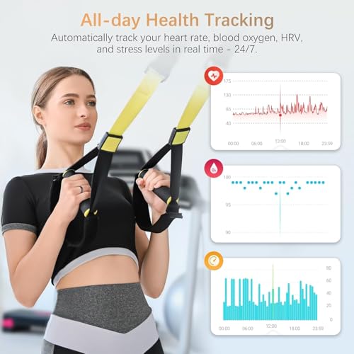 Fit Ring, Smart Health Rings for Women Men with Heart Rate,Blood Oxygen,HRV,Stress Level, Sleep Monitor, Step Tracker, No Subscription Fee, IP68 Waterproof Smart Ring for iphone &Android (Black, 12#) Black 12#
