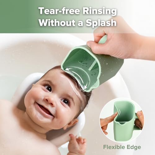 haakaa 360° Baby Toothbrush - Pea Green Gentle Pour Bath Rinse Cup - Pea Green