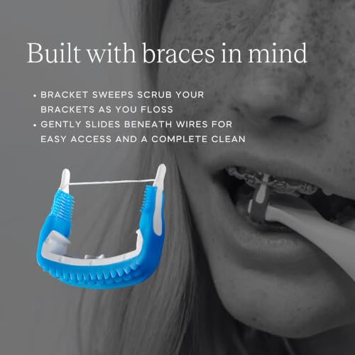 Slate Orthodontic Floss Head Refills, 20-Pack PFAS-Free nHa Woven Floss Ortho Floss Heads