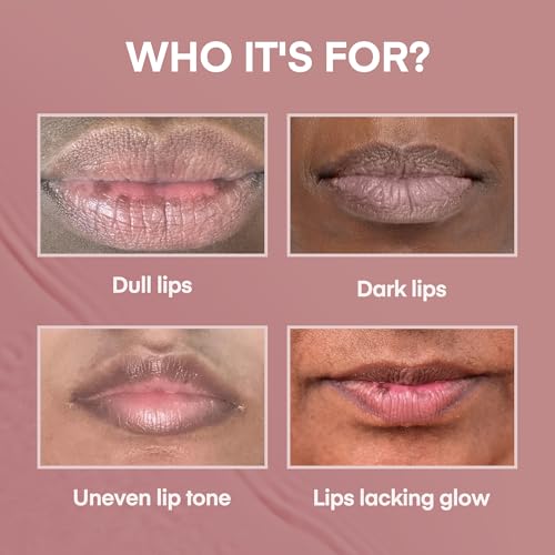 Lip Scrub for Dark Lips: Lip Lightening for Dark Lips for Dry, Uneven-Toned Lips, with Avocado Oil, Shea Butter, Vitamin C & Licorice, 0.51 fl oz