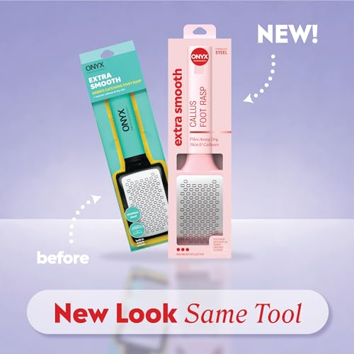 Onyx Professional Foot Rasp, No Mess Callus Remover for Feet, Includes Debris Catcher - Stainless Steel Foot Scrubber Dead Skin Remover, Lightweight Callus Shaver for Feet, Foot File, Pedicure Teal 1 Count (Pack of 1)
