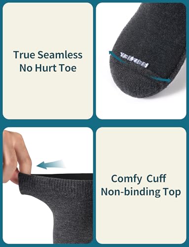 Men's Cotton Compression Socks 20-30 mmHg (3 Pairs) - Knee High Support for Circulation, Travel, Flying, Dress Medium-Large 3 Pairs - Classic Dark
