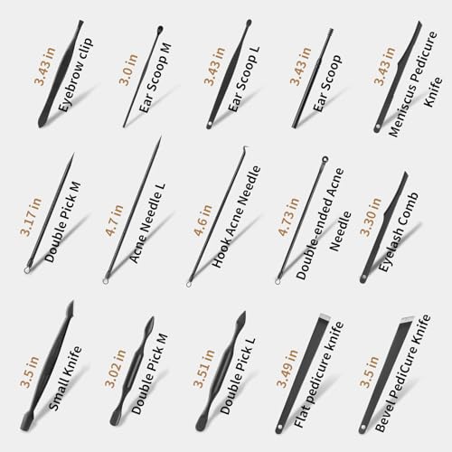 MINKINH Manicure Set Professional Nail Clipper Kit-26 Pieces for Men, Black
