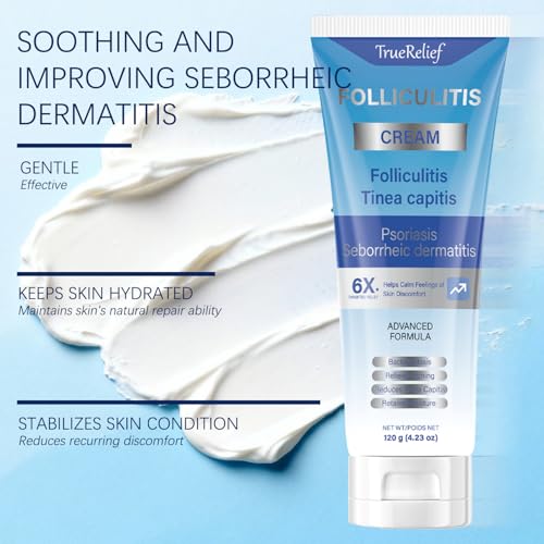 Folliculitis Cream | Soothes & Helps Clear Bumps on Scalp, Face, Body & Butt | for Ingrown Hairs, Razor Bumps & Acne | 120g (01)
