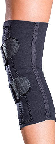 DonJoy Lateral J Knee Brace with Hinges Supports Patella Tracking, Dislocation, Misalignment & Chondromalacia – Drytex Material Left Leg, Medium Drytex w/o Hinge