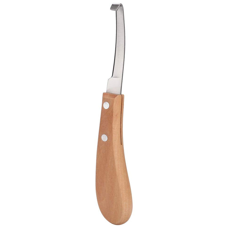 Hoof Knife with Wooden Handle, Super Sharp Hoof Knife, Carbon Steel Precision Farrier Tools for Trimming Horses Donkeys Cows Hooves(Righ-Handed) Righ-Handed - BeesActive Australia