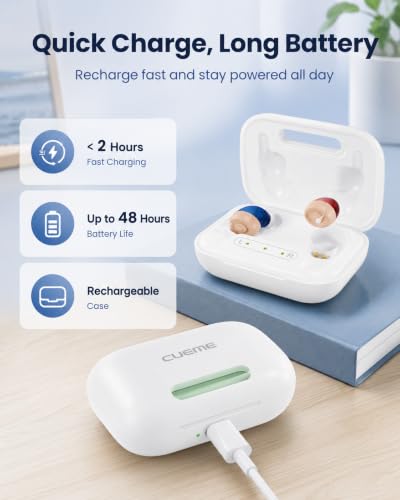 CUEME Hearing Aids, OTC Rechargeable Hearing Aids for Seniors & Adults