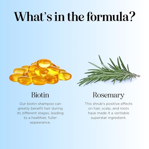 Rosemary and Biotin Shampoo for Thinning Hair - Vegan Volumizing Shampoo for Fine Hair with B Vitamins Argan Oil & Tea Tree Essential Oil - Paraben Silicone and Sulfate Free Vegan Formula (16 Fl Oz) Sandalwood 16 Fl Oz (Pack of 1)
