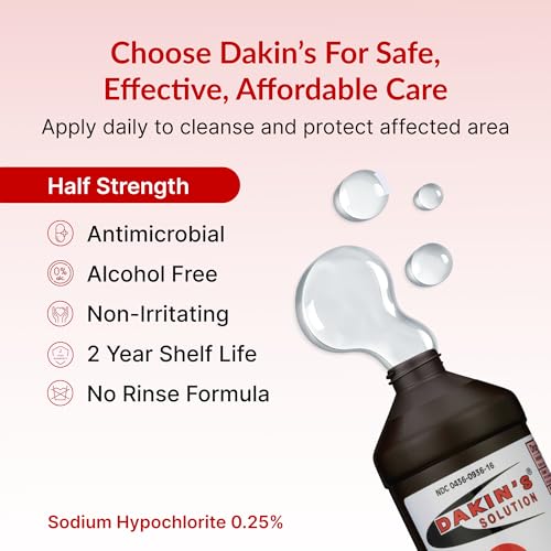 Dakin's Wound Cleanser Diluted 0.25% Wound Cleanser, 16oz Half Strength