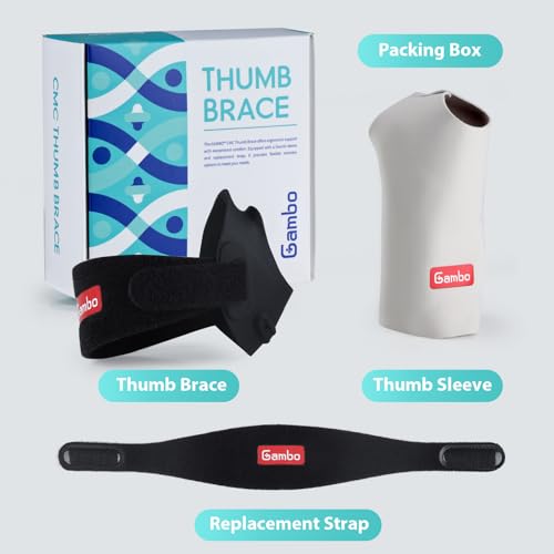Gambo Thumb Brace for CMC Arthritis Joint Pain Relief (Left Hand, Small) Left Hand