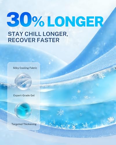 Extended Ankle Ice Pack Wrap for Plantar Fasciitis Relief XL + Ankle Brace for Men Women Blue L