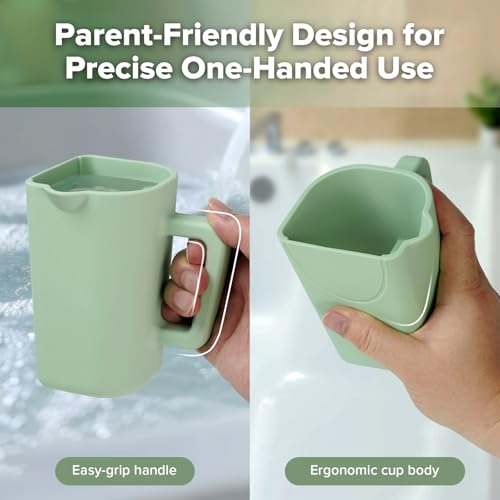 haakaa 360° Baby Toothbrush - Pea Green Gentle Pour Bath Rinse Cup - Pea Green