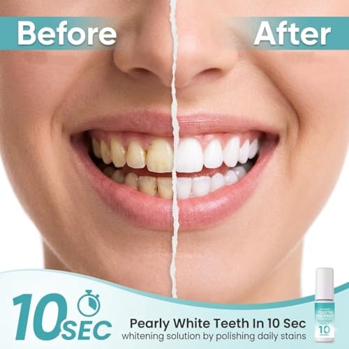 Tooth Paint, Non-Clumping Temporary Teeth Whitening Paint, Natural Brightening Shade Polish for Sensitive Teeth, Smile Touch-Up for Photos, Social Events