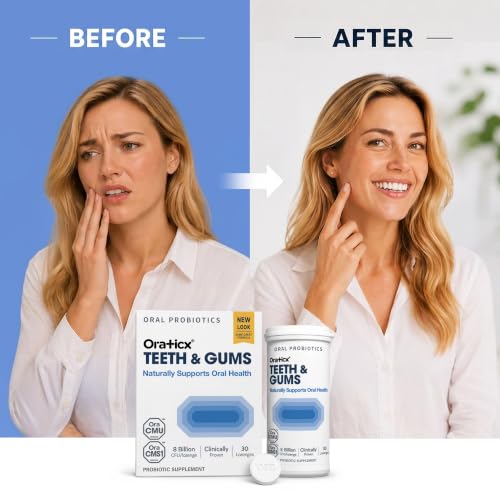 OraTicx Teeth & Gums Oral Probiotics, Dental Care, Grape Flavor, 30ct 4-PK