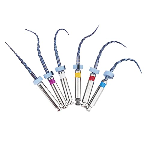 6Pcs S1-F3 Endodontics Files Heat Acticated NiTi Engine Use Super Rotary File 21mm/25mm Endo File (21mm)