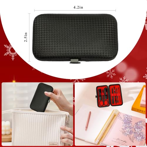 Nail Kit Manicure Kit Men's Gift Travel Toe Nail Clippers for Husband Women Manicure Set for Birthday Gifts for Menoiletries Gift for Father's Day Grandparents Friends Red and Black