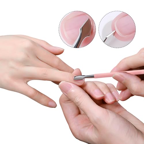 Cuticle Trimmer Cuticle Nippers,Professional Cuticle Remover Tool Kit，Stainless Steel Manicure Tools for Nail Care and Dead Skin Removal(Pink) Pink