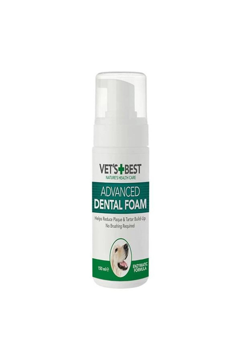 Vet's Best Enzymatic Dog Dental Foam, Teeth Cleaning and Fresh Breath Dental Care, 150 ml