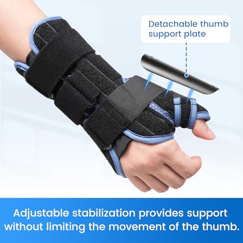 Velpeau Carpal Tunnel Wrist Brace with Thumb Stabilizer Night Support, M Regular-right hand Medium