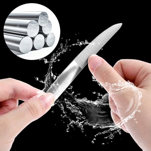 Curved Nail File 4.9 in Metal Double-Sided Toenail File for Thick Toenails