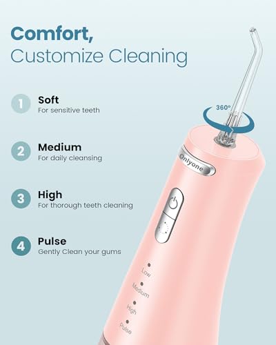Onlyone Sonic Electric Toothbrush for Adults, Water Dental Flosser Pick for Teeth 300ML