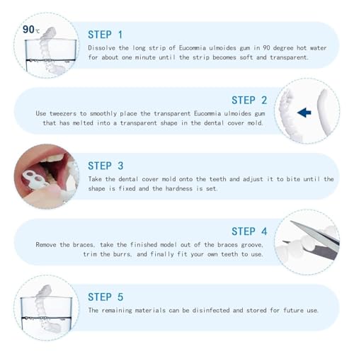 2 Pairs Beginner-Friendly Smile Tuning Kit, Tool-Free Shaping, Unisex Reusable Universal Daily Pack (Bright White) Bright White