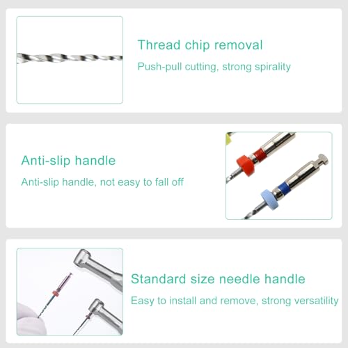 Dental Endo Files NITI Engine File for Endodontic Root Canal Treatment 2004/2504/3004 Pack of 3 Small
