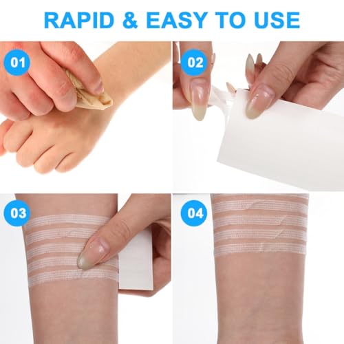 Skin Wound Closure Suture Strips 50 Sterile Quick Stitches Tape for Superficial Cuts and Incisions 6*100mm