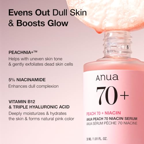Anua Peach 70 Niacinamide Serum, 1.01 fl.oz