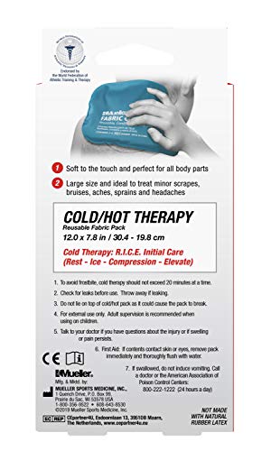 MUELLER Sports Medicine Reusable Fabric Cold & Hot Pack, Ice Pack for Injuries and Pain Relief, Blue