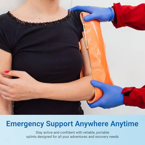 Primacare IS-5236 36", 3-Pack, Padded Aluminum Splint for Hands, Legs, Fractured Limbs, Nose, Ankle or Braces, Universal Waterproof Medical Tactical Splints for First Aid and Emergency Support, Orange