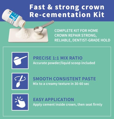 Dental Care Kit with Zinc Oxide Formula for Crowns, Bridges, Fillings, Caps 3