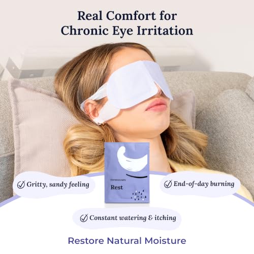 CorneaCare Rest Self Heating Warm Compress for Dry, Tired Eyes | 30 Count Rest (Warm) 30 individual eye masks