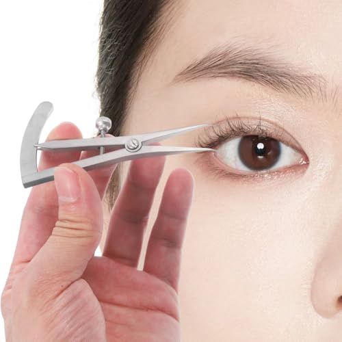 Eyelid Measuring Ruler 3.27 Inch Stainless Steel Eye Positioning Gauge Portable Eye Measurement Tool for Double Eyelid Surgery and Cosmetic Precision