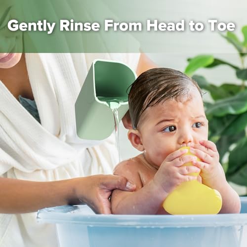 haakaa 360° Baby Toothbrush - Pea Green Gentle Pour Bath Rinse Cup - Pea Green