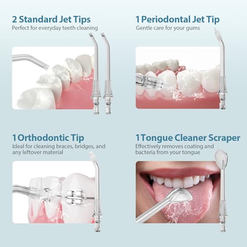 Water Flosser Replacement Tips for Onlyone Water Dental Flosser Power Flossers & Irrigator Accessories Ivory