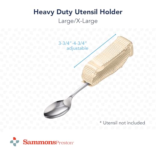 Carlisle FoodService Products Sammons Preston Heavy-Duty Utensil Holder, Universal Hand Strap and Cuff for Weak Grip, Limited Mobility, Large/X-Large, 3 3/4"-4 3/4" Across Knuckles (Pack of 2) 1 Count (Pack of 2)