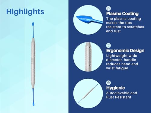 ARTMAN INSTRUMENTS Buser Periosteal Elevator Set of 3 Molt 9 Root Extraction Elevators Dental Surgical Periosteum Elevators Oral Surgery Implant Bone Grafting