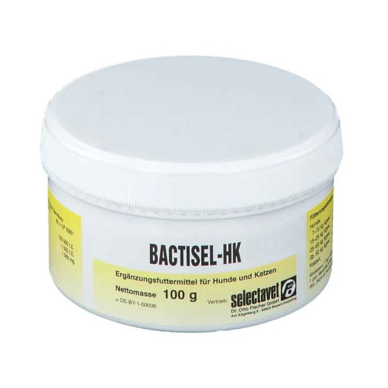 Selectavet Bactisel-HK powder | Double pack | 2 x 100g | Supplementary food for dogs and cats | To help with diarrhea | to stabilize the intestinal flora - BeesActive Australia