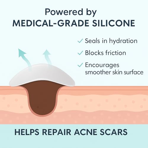 Acne Scar & Dark Spot Patches – Gentle Non-Adhesive Silicone Dots, Safe for Sensitive Skin – Ultra-Thin, Breathable & Nearly Invisible – 72 Pimple Patches, 2 Sizes