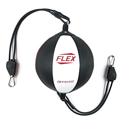 Flex Double End Punching Bag - Bungee Cords w/Special Flex Adjustable System - Durable Bladder Speed Bag - Boxing Training Equipment for Adults - Home Gym Accessories Round - BeesActive Australia