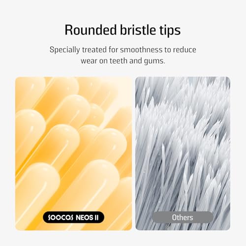 Soocas Multiclean Classic Clean Electric Toothbrush Replacement Heads, Compatible with Both NEOS II and NEOS II Ultra, 2 Brush Heads, Medium Bristles, Dark Violet Classic Clean - Dark Violet