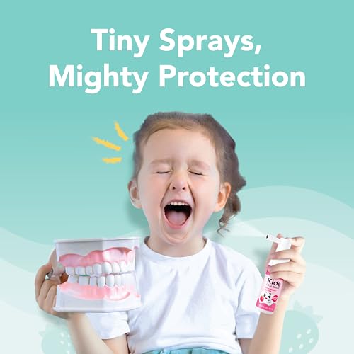 LAB52 Kids Oral Spray, Toothpaste Helper, Xylitol (Strawberry & Grape) Strawberry+Grape