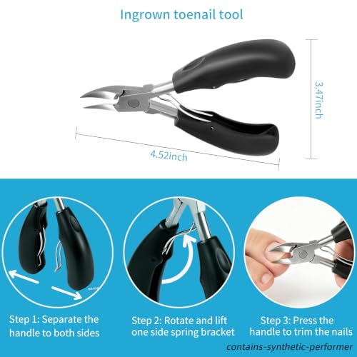 2026 Toenail Clipper for Thick Toenails, Seniors Nail Clipper Set Black Out