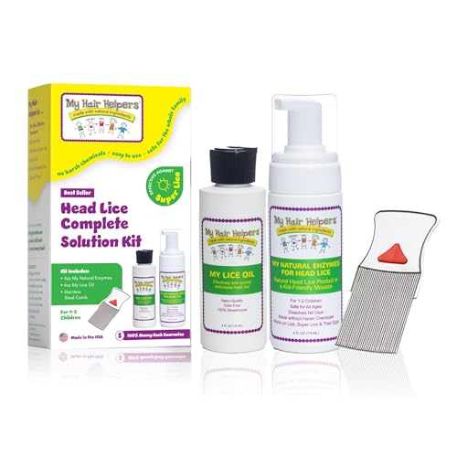 My Hair Helpers Head Lice Solution Kit, Unscented, Works on 1-2 Kids