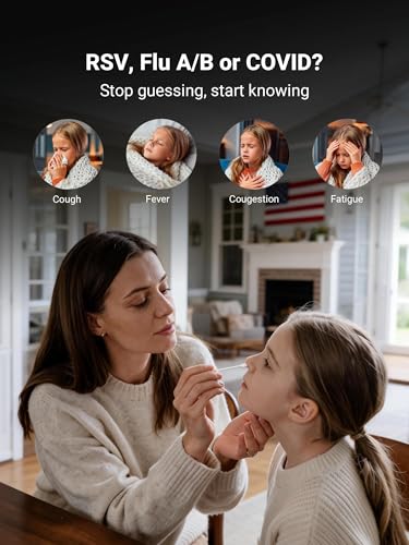 iHealth RSV Test + Flu A/B + COVID-19, 4-in-1 COVID Flu RSV Test, 2 Tests 1 Pack; 2 Tests