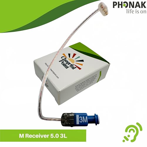 Phonak 5.0 Medium (M) Receiver – Level 3 Left Ear (L) – (054-1216) – 3 Pin – Original Receiver Compatible with Marvel, Paradise & Lumity 054-1216
