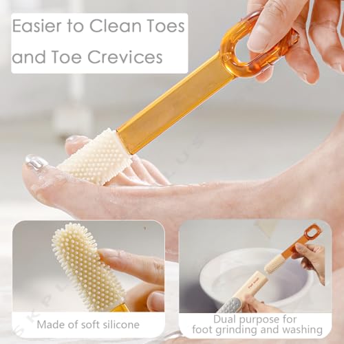 2-in-1 Foot File - Callus Shaver Skin Remover with 31 Blades - Stainless Steel Dual Sided Pedicure Feet Scrubber with Handle for Callus, Dry, Hard Dead Skin Removal - Heel Scraper Foot Care Tools