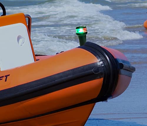 Pactrade Marine Navigation Lights for Boats LED - Red/Green Battery Powered Nav Lights for Boats - Surface Mounts (Curved), Fixed Base, 3-Mode Operation - 1NM Waterproof - BeesActive Australia